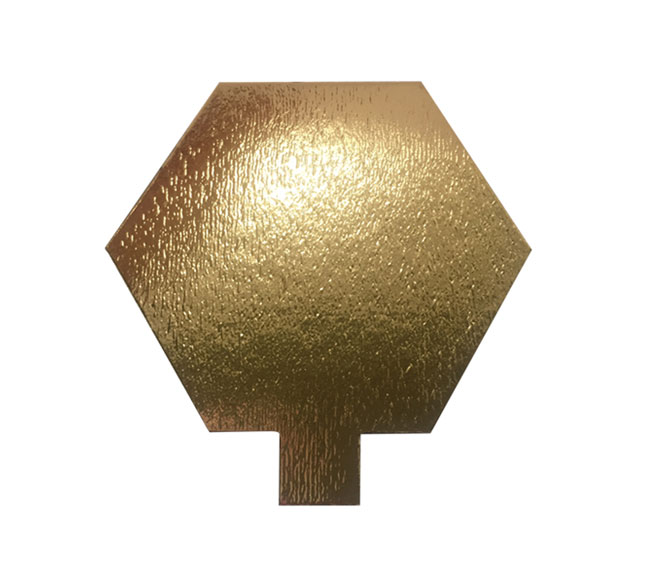 Сольерка фигурная (шестиугольник) с ручкой, золото/серебро 